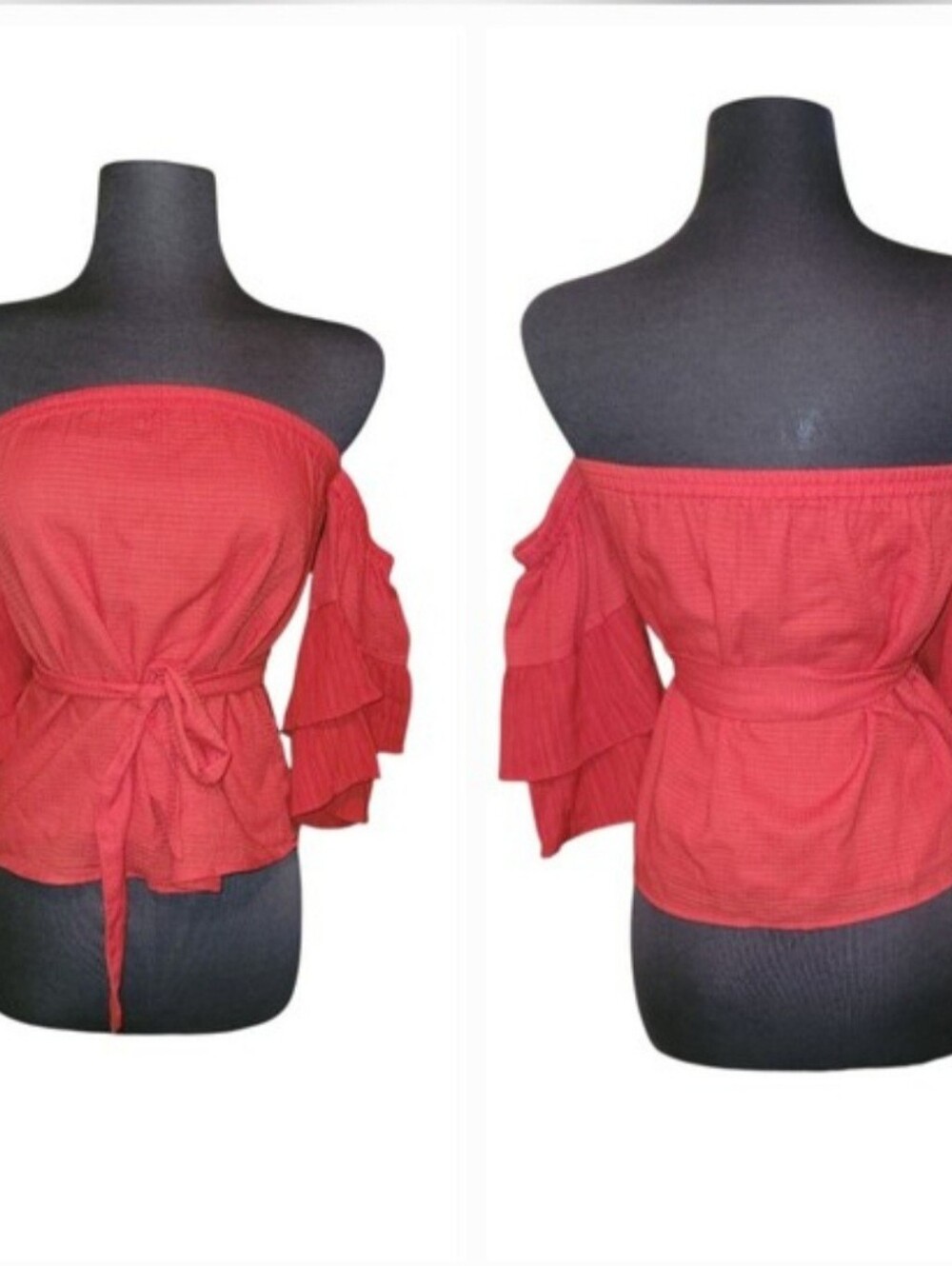 Suboo Off Shoulders Top Ruffle Sleeve